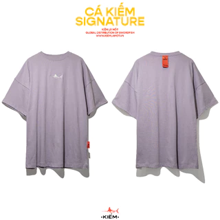 KIẾM LÀ MỐT SIGNATURE PURPLE - áo thun phom rộng màu tím thêu logo cá Kiếm