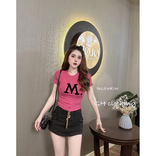 Áo croptop body chữ M. TTA778