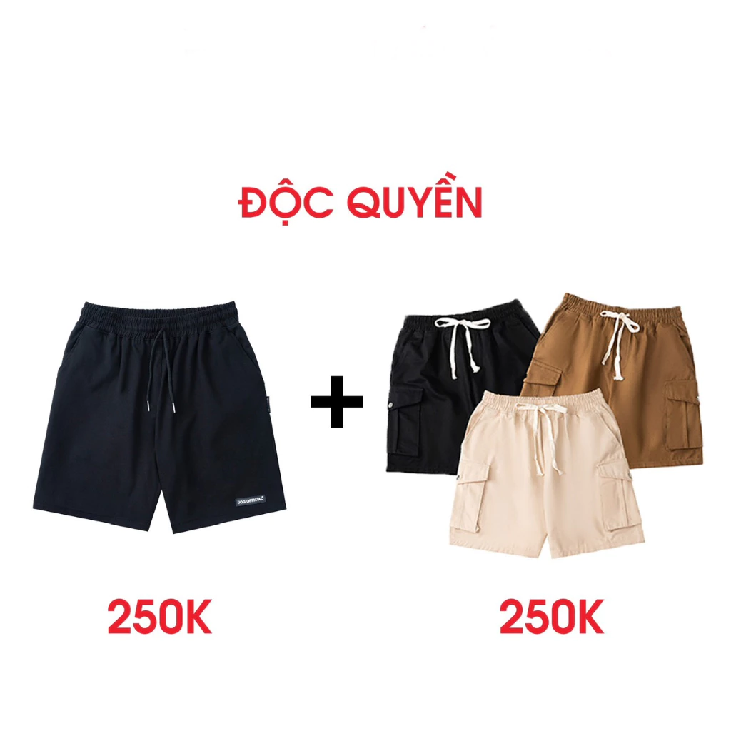 COMBO 2 Quần short [ Nỉ + Kaki ] Deal độc quyền + JOGGER