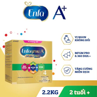 Sữa bột Enfagrow A+ Neuropro 4 Vị Không Đổi cho trẻ từ 2 – 6 tuổi – 2.2kg (Bao bì mới)