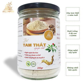 Bột củ tam thất bắc nguyên chất sấy khô, Dalat Cordyceps, Loại cao cấp