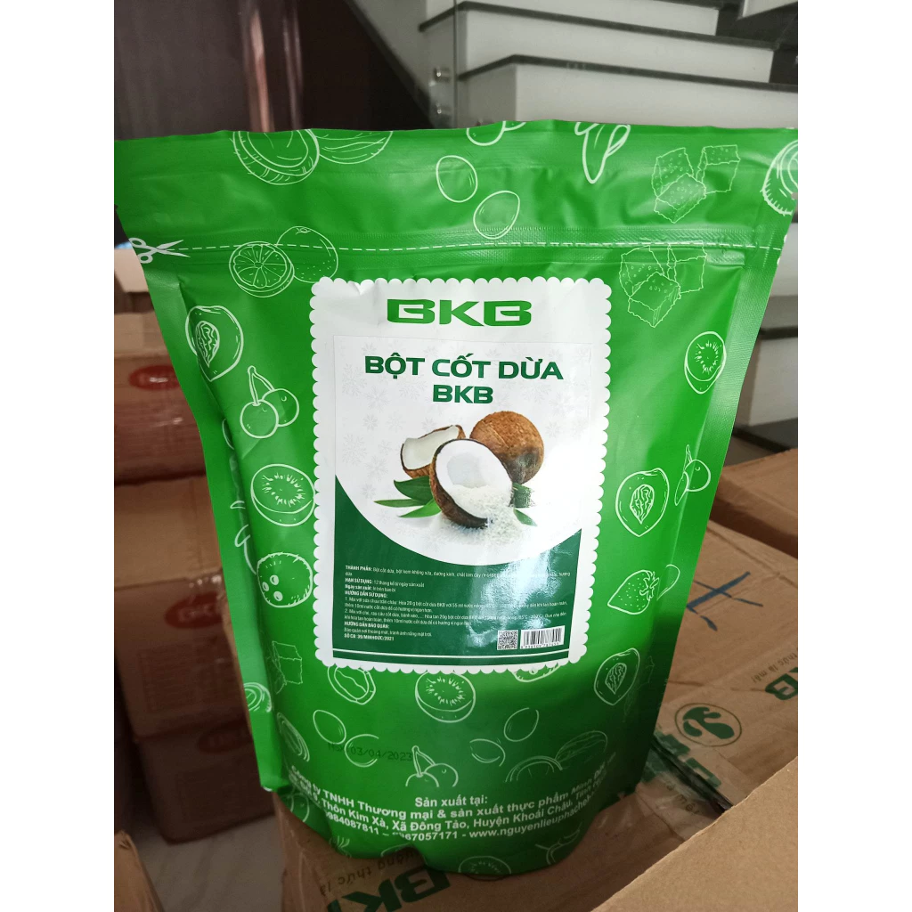 Bột cốt dừa BKB gói 1kg - Làm nước cốt dừa sữa chua trân châu, nấu chè, pha chế