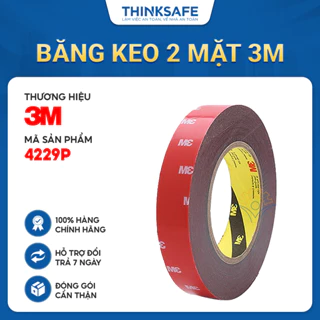 Băng keo 2 mặt thương hiệu 3M 4229, băng dính hai mặt siêu chắc, siêu dính băng keo xốp, dán gạch, nhựa - THINKSAFE