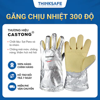 Găng tay cách nhiệt Castong 500 Độ chống cháy bao tay chống bức xạ nhiệt, bảo hộ lao động - THINKSAFE