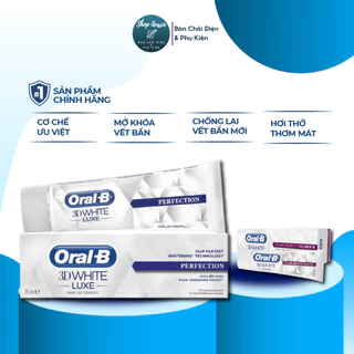 Kem Đánh Răng Oral-B 3DWhite LUXE - Răng Trắng Hơn Trong 3 Ngày, Cơ Chế Ưu Việt, Bảo Vệ Răng, Hơi Thở Thơm Mát