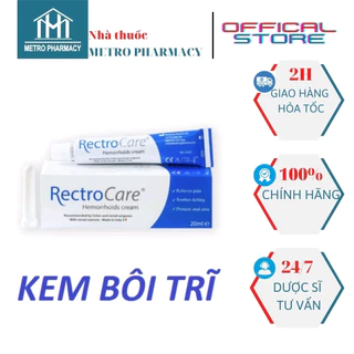 Kem bôi trĩ Rectro Care-Nhập khẩu Italy-Giảm triệu chứng trĩ nội, trĩ ngoại-Giảm đau rát, chảy máu-Dung tích 20ml