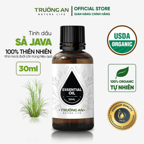 Tinh dầu Sả Java nguyên chất hữu cơ TRƯỜNG AN khử mùi làm thơm phòng sát khuẩn thư giãn an toàn cho mẹ và bé/ Oải Hương.