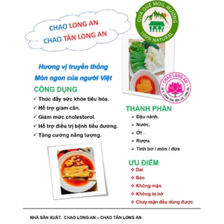 FREESHIP -CHAO BƠ, CHAO MÔN, CHAO DỪA LONG AN & TÂN LONG AN hũ 750G