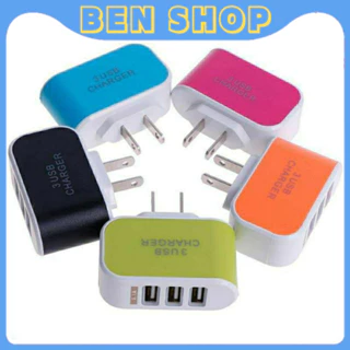 [HOT] Củ Sạc 3 Cổng USB- Củ Sạc Đa Năng Sạc Nhiều Máy