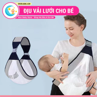 Địu vải cho bé dạng lưới thoáng mát, phù hợp cho trẻ từ 0 - 36 tháng tuổi, địu vải cho bé sơ sinh nhiều tư thế