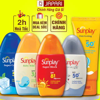 Kem Chống Nắng Sunplay Đỏ, Dưỡng Ẩm Trắng Da Trẻ Em - KCN Sunplay Kem Chống Nắng Cho Bé Dưỡng Da Mặt & Body Japari