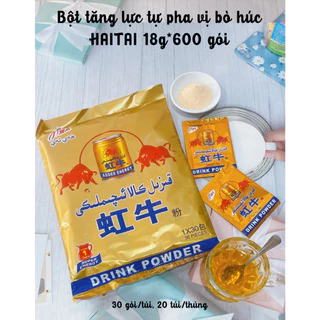 [ Mát lạnh ngày hè ] Combo 10 gói Bột tăng lực tự pha Haitai Vị bò húc -Cherry - Cola 18g ngon mát siêu tiện lợi tốt SK