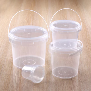 Xô nhựa kèm nắp, quai xách 300ml, 500ml,700ml, 1000ml ly đựng trà sữa, trà trái cây dầm, nước ép, charm , phụ kiện , gia