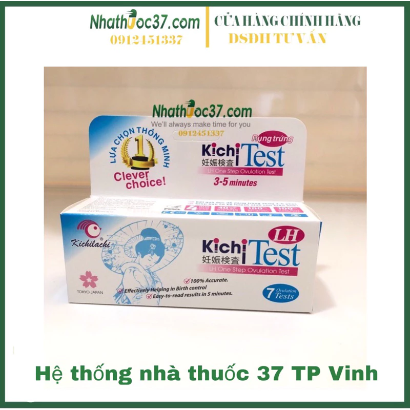 Que thử rụng trứng Kichi Test (hộp 7 que)