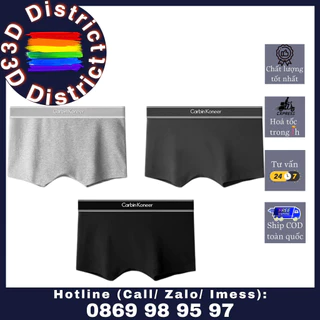 Quần boxer, quần lót, quần sịp đùi nữ, tomboy, transguy chất liệu cotton đơn giản,logo carbinkoneer in nổi