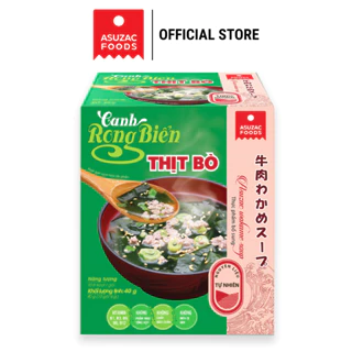 Canh rong biển thịt bò Asuzac hộp 40 g (4 g x 10 gói) - Asuzac Wakame Soup