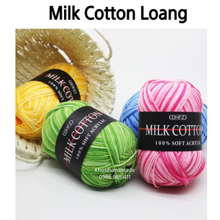 Len Milk Cotton Màu Loang