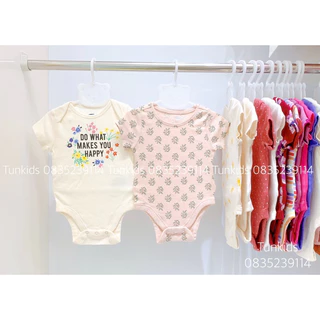 Bodysuit sơ sinh body chip cộc tay OLD NA.VY xuất dư xịn link size 0-3m, 3-6m