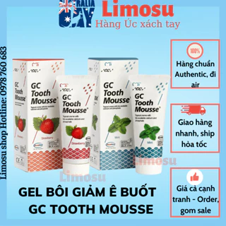 Gel bôi giảm ê buốt có thành phần Calci và Phosphate Tooth Mousse GC - Limosu