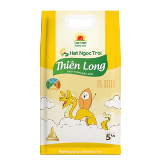 Gạo Hạt Ngọc Trời Thiên Long - dẻo ít mềm thơm ráo cơm - túi 5kg