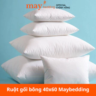 Ruột gối nằm Maybedding Basic ép hơi bông gòn kích thước 40x60 cm có khóa kéo thêm bớt được bông