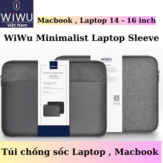 Túi chống sốc WiWu Minimalist Laptop Sleeve siêu mỏng nhẹ cho Macbook Pro 14 , 16 inch , Ultra Book ,Surface ,chống thấm