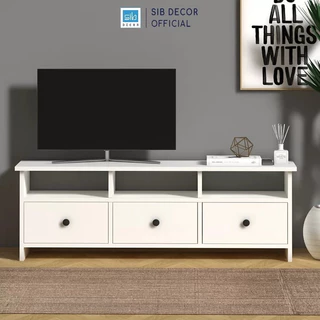 Kệ Tivi Màu Trắng 3 Cánh Sole Thương Hiệu SIB Decor