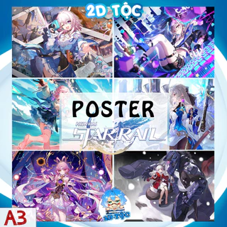 TRANH POSTER A3 Silver Wolf, Bailu, March 7th, Himeko,…Game Honkai: Star Rail (2) CHẤT LIỆU GIẤY CAO CẤP - 2D Tộc Shop