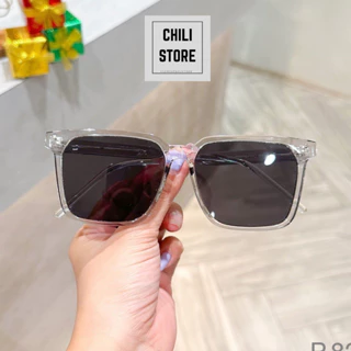 Kính mát nam nữ Chilistore phong cách thời trang Hàn quốc Kính râm mắt vuông to chống UV 827