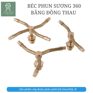 Béc phun sương đồng thau xoay 360 độ cho mái tôn, tưới cây mùa nóng