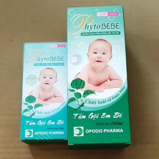 Dung dịch tắm gội cho bé Phytobebe chiết xuất thảo dược bảo vệ da bé khỏi rôm sảy chốc đầu ghẻ ngứa hăm da viêm da 100ml