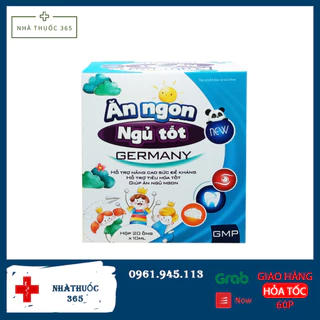 Ăn ngon ngủ tốt cho trẻ em Germany Pharma - Hộp 20 ống hỗ trợ hệ tiêu hóa và cải thiện giấc ngủ