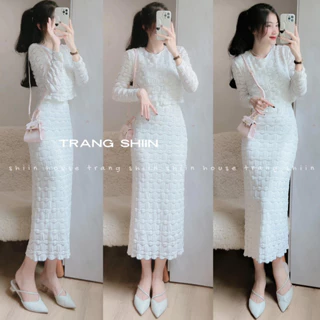 Set bộ váy nữ form dài thanh lịch, sang chảnh dành cho các nàng diện đi chơi, đi làm siêu xinh