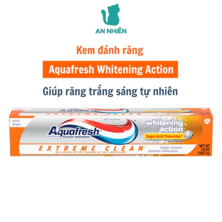 Kem đánh răng Aquafresh Extreme Clean Whitening Action 158.7g giúp răng trắng sáng