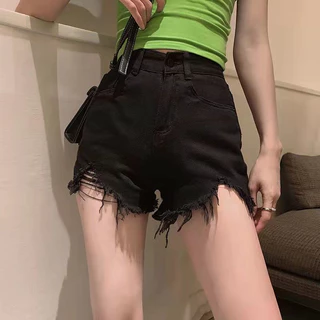 🧡GGLOCAL🧡Quần Short Nữ Quần Đùi Denim Lưng Cao Phong Cách Hàn Quốc Cho Nữ Quần Đùi Nữ Rách