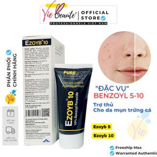 Gel Ezoyb 5, Ezoyb 10 Benzoyl Peroxide, giảm mụn trứng cá 10g