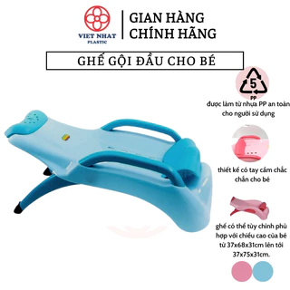 Ghế nằm gội đầu cho bé, có tấm lót đỡ gáy, có thể chỉnh kích thước cho bé 0-10 tuổi - Việt Nhật Plastic HN