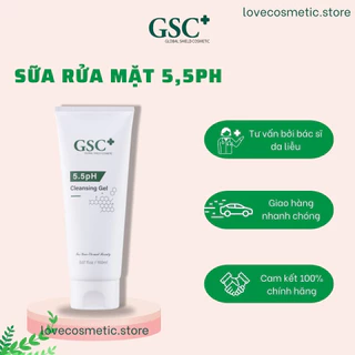 Sữa rửa mặt pH5.5 cho da nhạy cảm  GSC da mỏng yếu, da dầu, cân bằng độ pH cho da  150ml