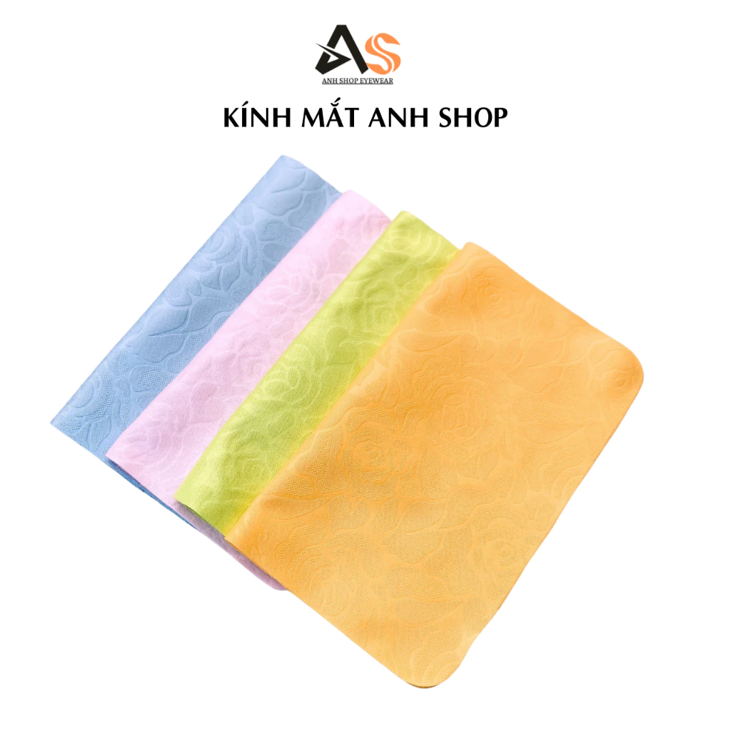 Khăn lau kính dày dặn cao cấp họa tiết hoa hồng