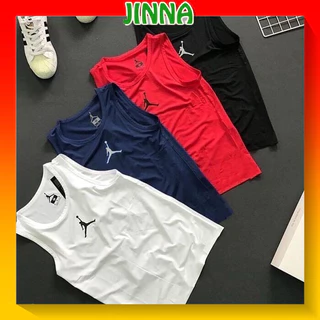 Áo ba lỗ nam tanktop tập gym, áo thun ba lỗ nam chơi bóng rỗ thể thao vải lụa cao cấp thoáng mát - JINNA