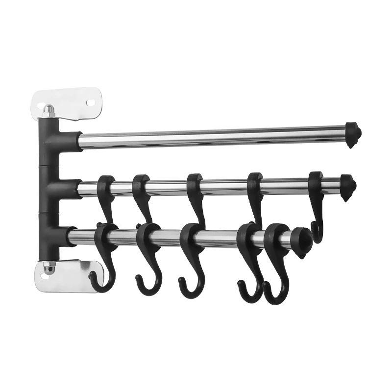 Giá treo khăn mặt dán tường inox cao cấp  móc với 3 thanh inox treo khăn
