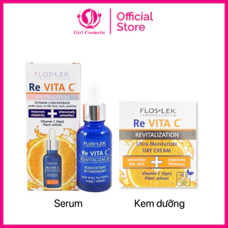 Serum dưỡng trắng da Re Vita C giúp dưỡng trắng da, chống lão hoá, mờ thâm nám Flos/Lek