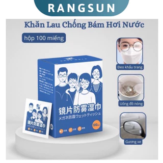 [Loại 1] Khăn lau kính Nano hộp 100 miếng khăn giấy chống bám hơi nước, giấy lau kính chống mờ sương, mồ hôi, chống nhờn