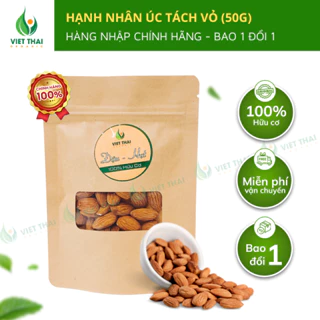 Hạnh nhân Úc Tách Vỏ (GÓI 50g) Siêu Ngon Ăn Kèm Ngũ Cốc/Yến Mạch Làm Salad Trộn (Việt Thái Organic)