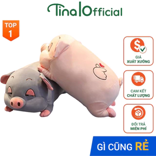 Gấu Bông Heo Hồng Phê Cần Mắt Híp Mềm Mại 45cm TINA OFFICIAL