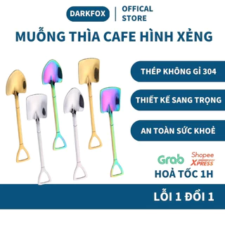 Muỗng thìa cà phê, xẻng cafe inox 304 nhiều màu pha trà, ăn bánh kem, tráng miệng phủ bóng sang trọng MTC03