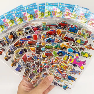 Hình dán sticker 3d nổi cute chống nước chữ động vật siêu nhân công chúa dễ thương trang trí cho bé trai gái