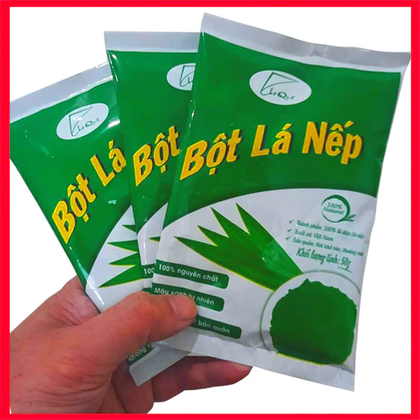 Bột lá nếp lá dứa nguyên chất gói 50g chuyên dùng tạo màu xanh cho bánh, thạch, mứt dừa, trà sữa, đồ uống