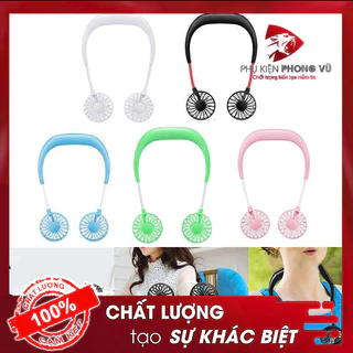 Quạt Mini pin sạc đeo cổ thể thao xoay 180 độ siêu tiện dụng - Phukiengiacucre