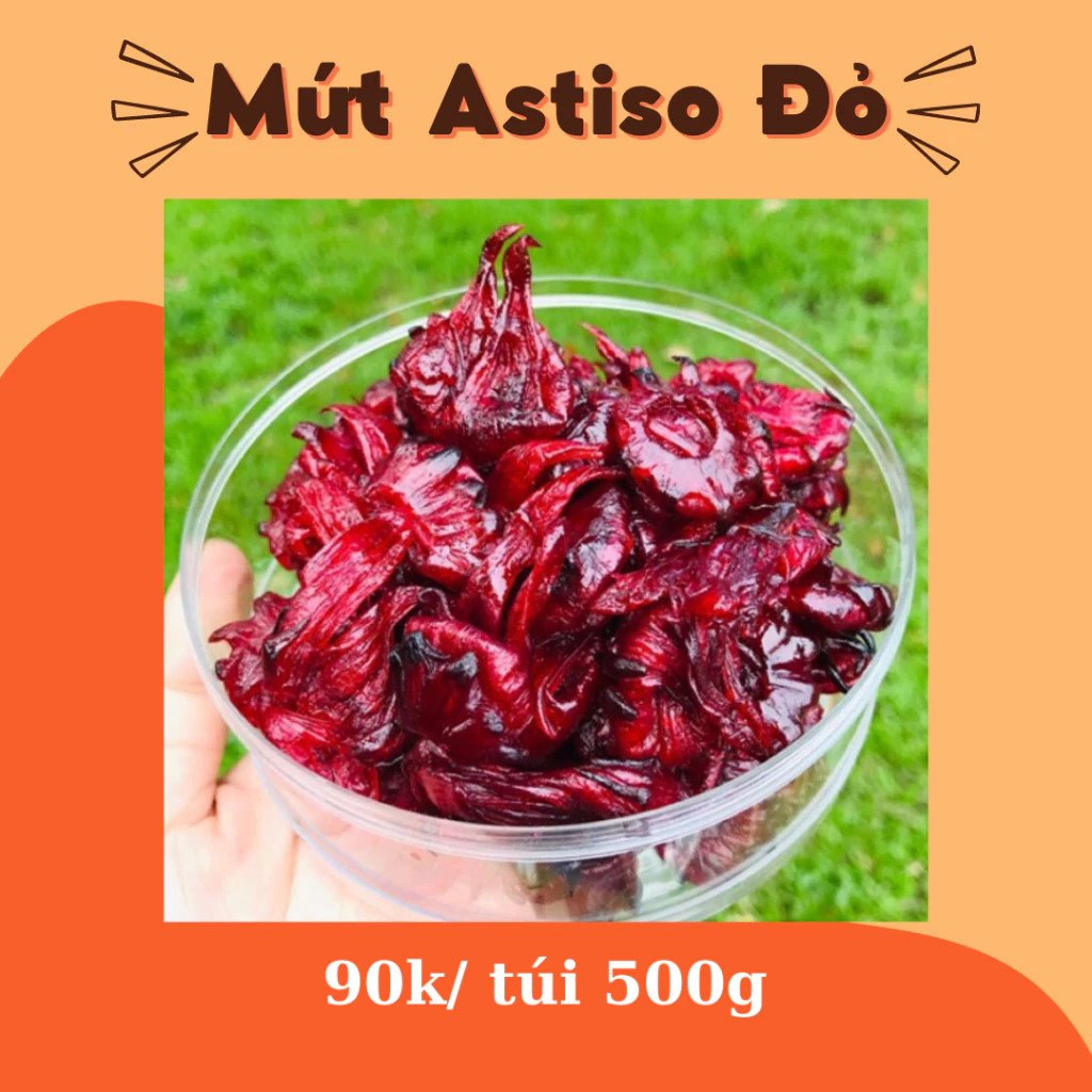 500G Mứt HIBICUS (atiso đỏ/ hồng/ lạc thần ( giòn,ít ngọt,đỏ đậm)- ĐẶC SẢN ĐÀ LẠT